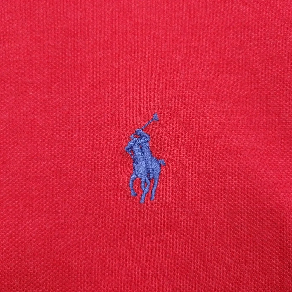 Polo Ralph Lauren Mens Red Custom Slim Fit Short Sleeve Polo Shirt XL